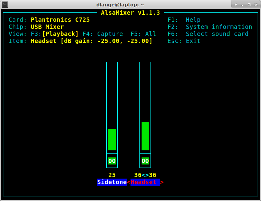 Alsamixer: Balanced channels (left / right channel loudness) again
