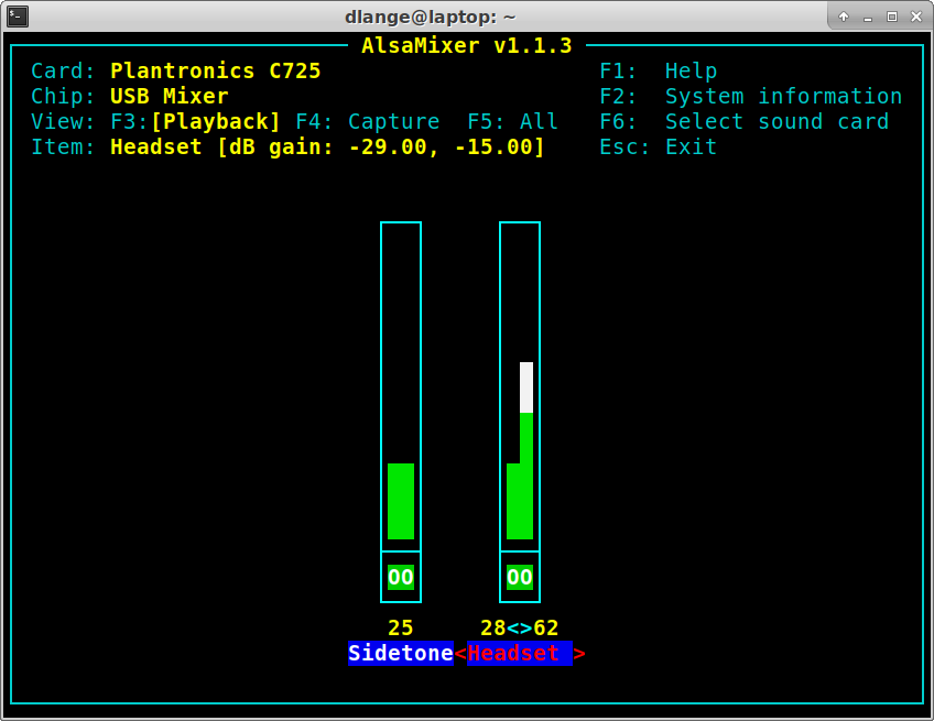 Alsamixer: Unbalanced channels on the headset (left / right channel loudness are different)