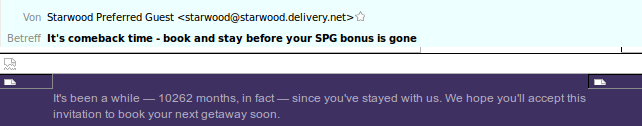 SPG mailing fail