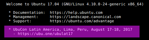 Ubuntu news on ssh login