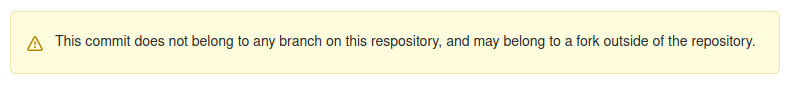 Github commit warning message